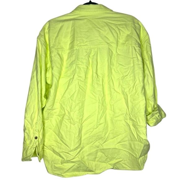 NEW Universal Thread Long Sleeve Flannel Button-Down Shirt Light Green Large - Picture 8 of 9